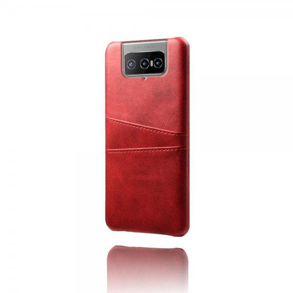Asus Zenfone 8 Flip Cover To Kortlommer Rød