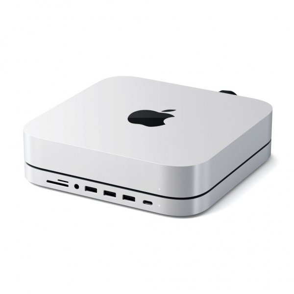 Satechi Type-C Aluminium Stand & Hub til Mac Mini Sølv