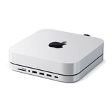 Satechi Type-C Aluminium Stand & Hub til Mac Mini Sølv