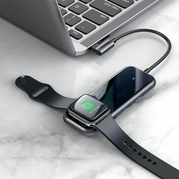 Baseus Mirror Series Multifunktionelt Hub Apple Watch Oplader