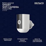 Deltaco Smart Home Batteridrevet WiFi Kamera IP54