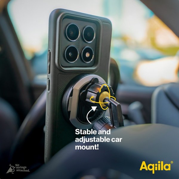 Aqiila Bilholder med Trådløs opladning Chargebird QC1 Qi2 MagSafe 15W