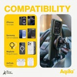 Aqiila Bilholder med Trådløs opladning Chargebird QC1 Qi2 MagSafe 15W