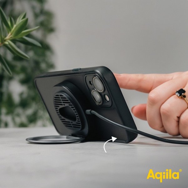 Aqiila Bilholder med Trådløs opladning Chargebird QC1 Qi2 MagSafe 15W