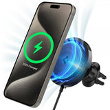 Spigen Bilholder med trådløs opladning OneTap Pro 3 CryoMax MagFit Air Vent