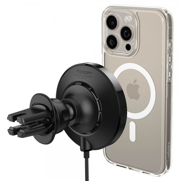 Spigen Bilholder med trådløs opladning OneTap Pro 3 CryoMax MagFit Air Vent