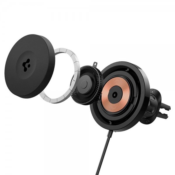 Spigen Bilholder med trådløs opladning OneTap Pro 3 CryoMax MagFit Air Vent