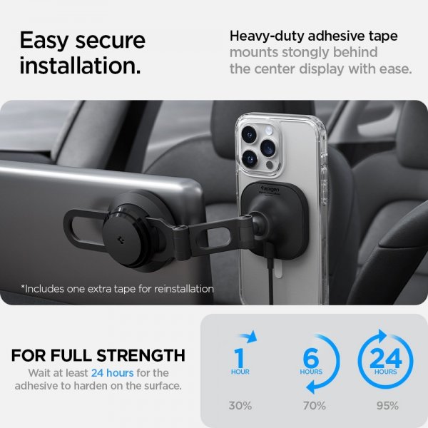 Spigen Bilholder med trådløs opladning OneTap Pro 3 Tesla Skærmmontering MagFit