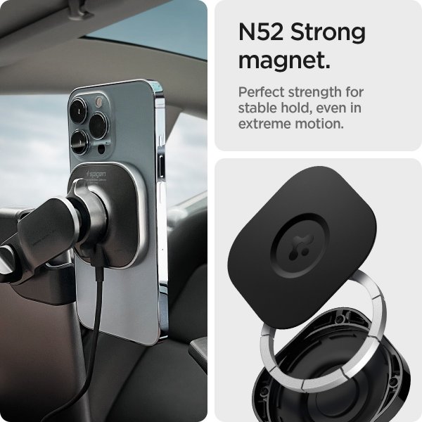 Spigen Bilholder med Opladning OneTap Pro Wireless Screen Car Mount Tesla MagFit