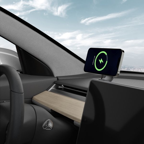 Spigen Bilholder med Opladning OneTap Pro Wireless Screen Car Mount Tesla MagFit