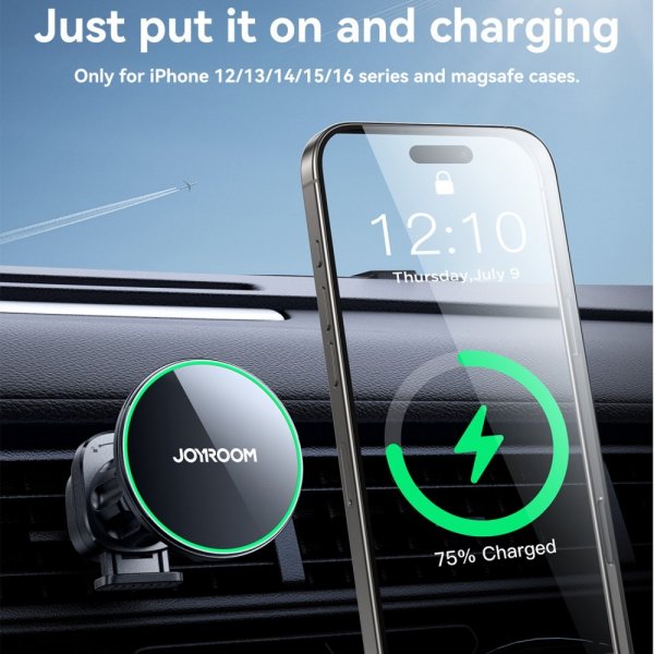 Joyroom Bilholder Qi2 15W Magnetisk Trådløs Bilopladerholder