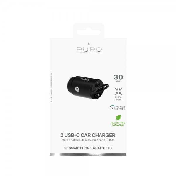 Puro Billader 2 USB-C Car Charger 30W