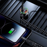 USAMS Billader 60W Car Charger med spiralkabel
