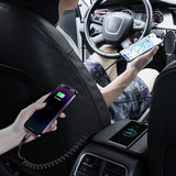 USAMS Billader 60W Car Charger med spiralkabel