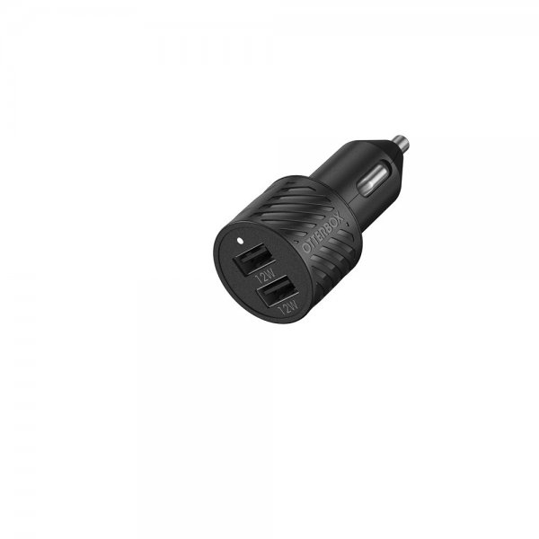 Otterbox Biloplader Dobbelt Port USB-A 24W Sort