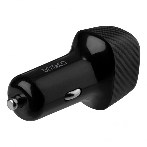 Deltaco Billader USB-A USB-C Hurtig opladning 36W Sort
