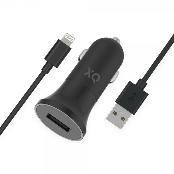 Xqisit Billader med Lightning-kabel 1m 12W Sort
