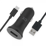 Xqisit Biloplader med USB-C Kabel 1m 12W Sort
