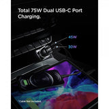Spigen Biloplader PowerArc ArcStation Dual Port 75W Sort