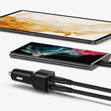 Spigen Biloplader PowerArc ArcStation Dual Port 75W Sort