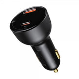 Baseus Biloplader Superme USB-C & USB-A 100W Sort