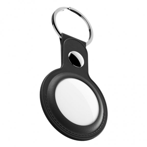 KeyBudz AirTag Holder Læder 2-pak Sort