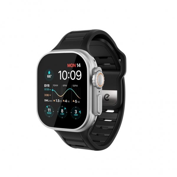 KeyBudz Apple Watch 44/45/46mm/Apple Watch Ultra Armbånd Journey Carbon Black