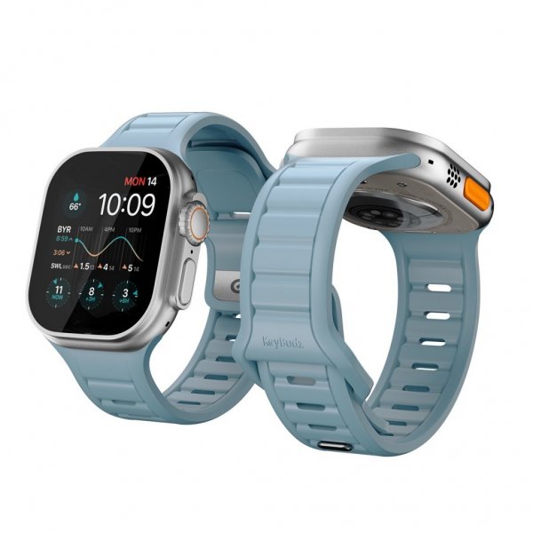 KeyBudz Apple Watch 44/45/46mm/Apple Watch Ultra Armbånd Journey Tidal Blue