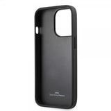 BMW iPhone 14 Pro Cover Hot Stamp Metal Logo Sort