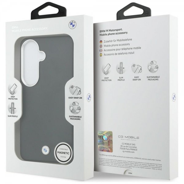 BMW Samsung Galaxy S26 Plus Cover Metal Logo MagSafe Sort