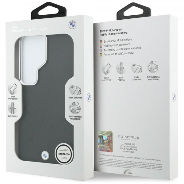BMW Samsung Galaxy S26 Ultra Cover Metal Logo MagSafe Sort