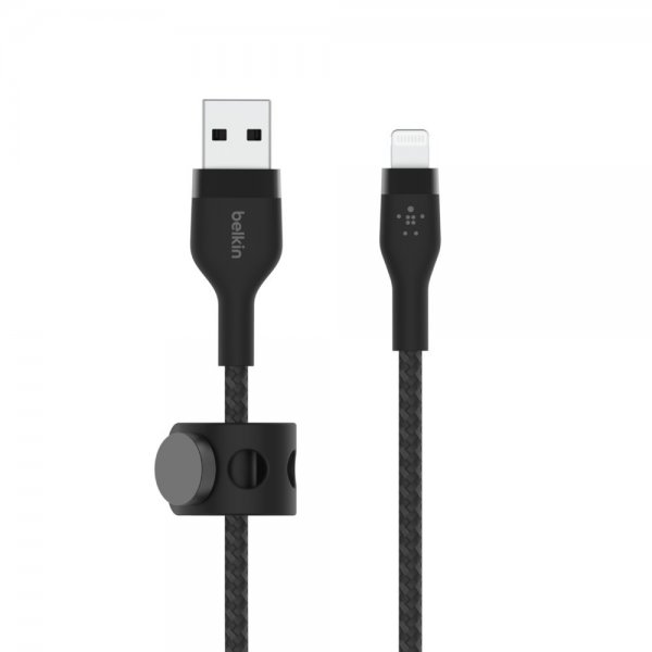Belkin BOOST CHARGE USB-A til LTG_Flettet Silikone 1m Sort