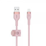Belkin BOOST CHARGE USB-A til LTG_Flettet silikone 3m Rosa