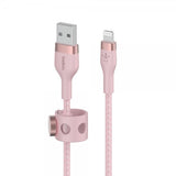 Belkin BOOST CHARGE USB-A til LTG_Flettet silikone 3m Rosa