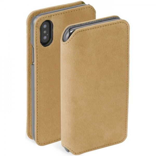 Krusell iPhone Xs Max Cover Broby Cognac