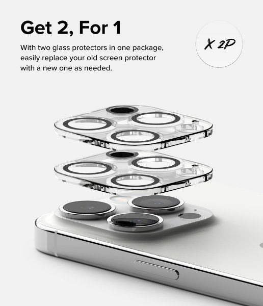 Ringke iPhone 15 Pro Kamerabeskyttelse Kamera Protector Glas 2-pak