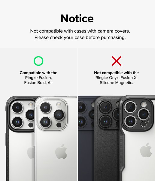 Ringke iPhone 15 Pro Kamerabeskyttelse Kamera Protector Glas 2-pak