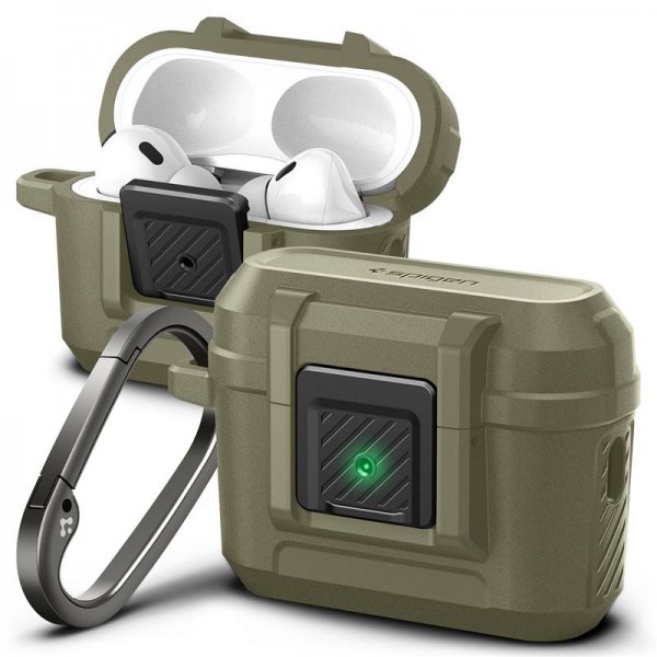 Spigen AirPods Pro 2 Cover Lock Fit Vintage Khaki