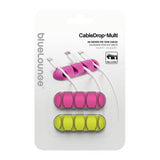 Bluelounge CableDrop Multi Selvklæbende holder til kabler 2-pak Flerfarvet