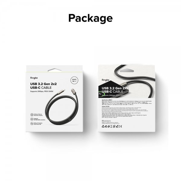 Ringke Kabel USB 3.2 Gen 2X2 USB-C 240W 1m