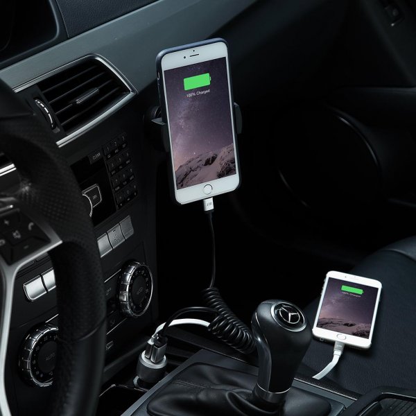 Just Mobile USB Highway Max Biloplader Sort Sølv