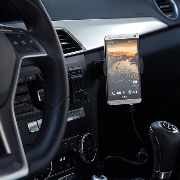 Just Mobile USB Highway Max Biloplader Sort Sølv
