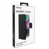 Celly iPhone 16e/17e Etui Wally Wallet Case Sort