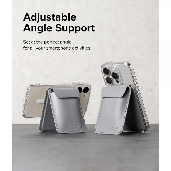 Ringke Kortholder Stand Wallet Magnetic MagSafe Light Gray