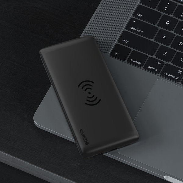 Champion Powerbank med Trådløs Opladning 10.000 mAh 12W Sort
