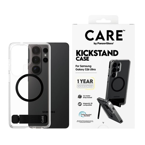 CARE by PanzerGlass Samsung Galaxy S26 Ultra Cover Kickstand MagSafe Transparent