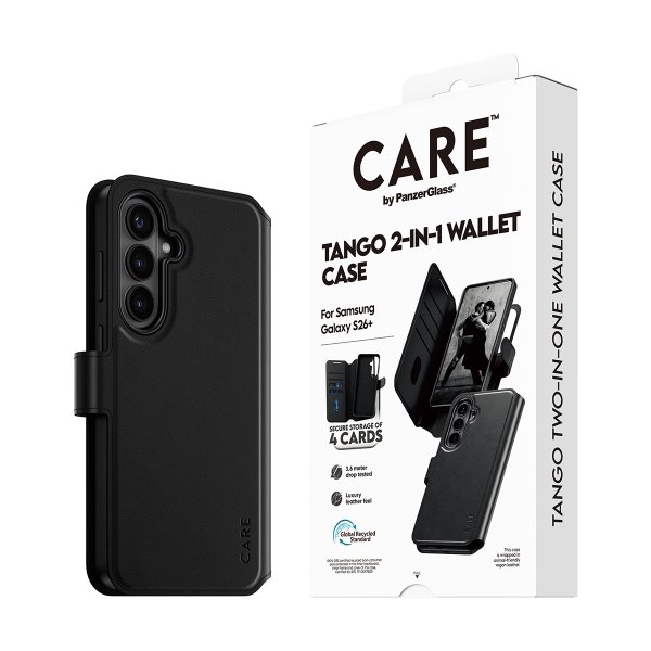 CARE by PanzerGlass Samsung Galaxy S26 Plus Cover Tango Two-in-One Wallet MagSafe Sort