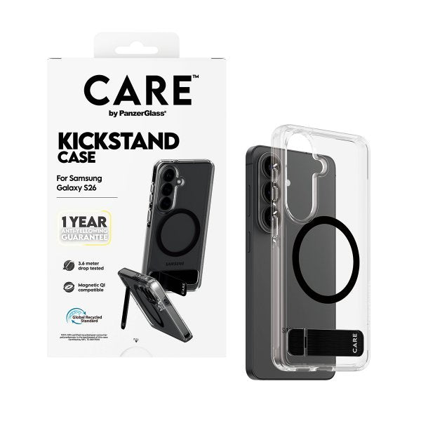 CARE by PanzerGlass Samsung Galaxy S26 Cover Kickstand MagSafe Transparent