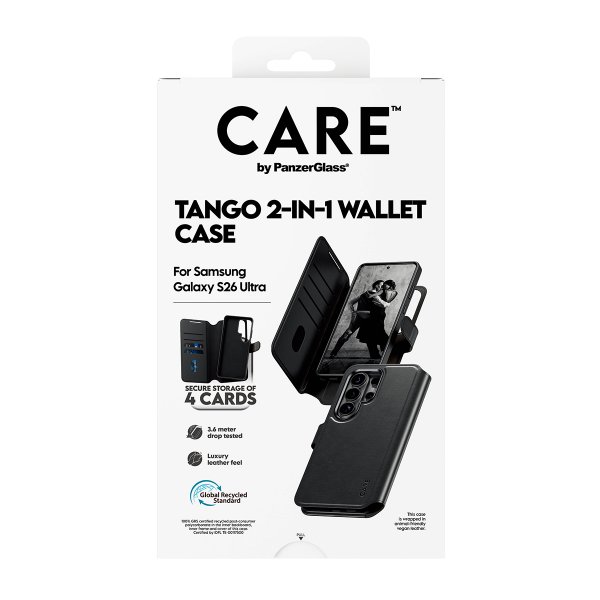 CARE by PanzerGlass Samsung Galaxy S26 Ultra Etui Tango Two-in-One Wallet MagSafe Sort