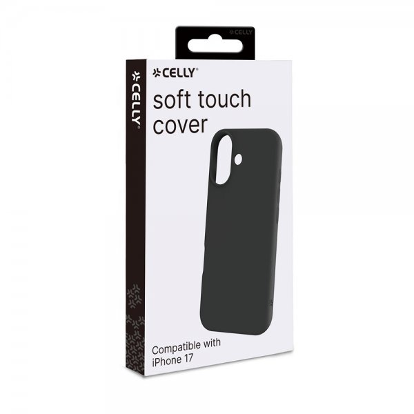 Celly iPhone 17 Cover CROMO Sort